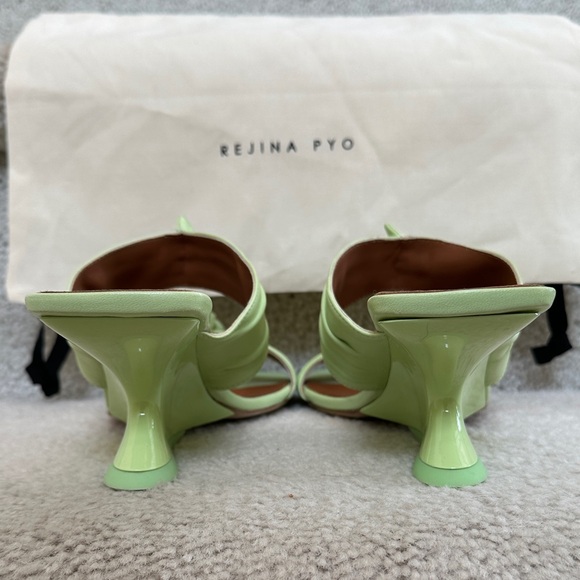 Rejina Pyo Camillia Leather Open Toe Sandals in Melon Green - Picture 12 of 15